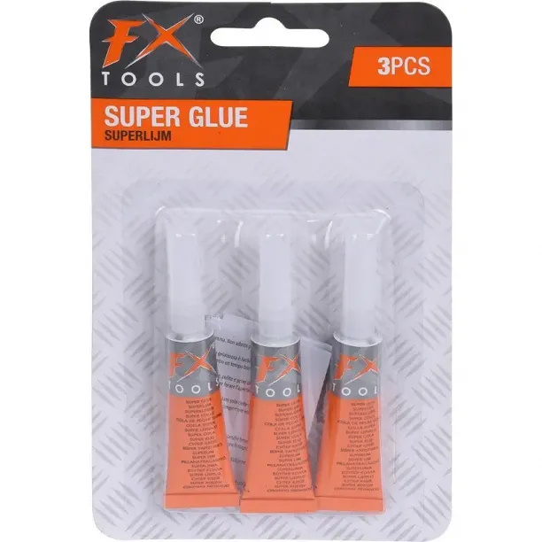 FX Tools Super glue, 3-pack in the group HOME, HOUSEHOLD & GARDEN / Office material / Tape/Glue at TP E-commerce Nordic AB (38-99352)