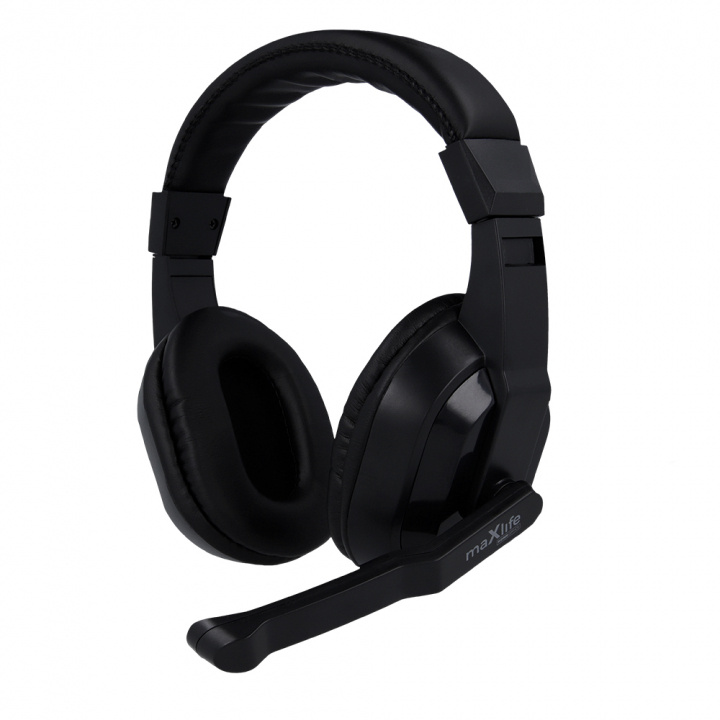 Maxlife Home Office wired headphones with microphone MXHH-01 1,5 m black in the group COMPUTERS & PERIPHERALS / Computer accessories / Headset at TP E-commerce Nordic AB (38-99429)