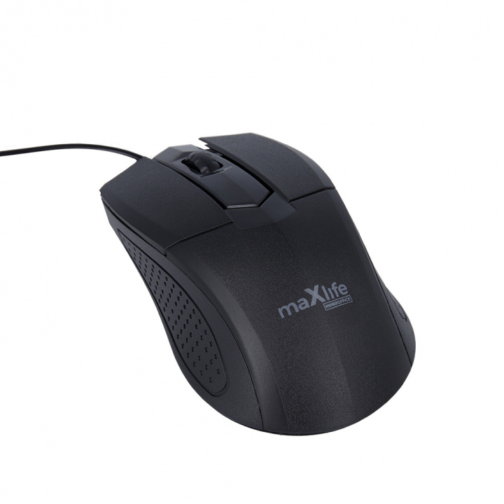 Maxlife Home Office MXHM-01 optisk mus 1000 DPI 1,2 m svart in the group COMPUTERS & PERIPHERALS / Mice & Keyboards / Mice / Corded at TP E-commerce Nordic AB (38-99430)