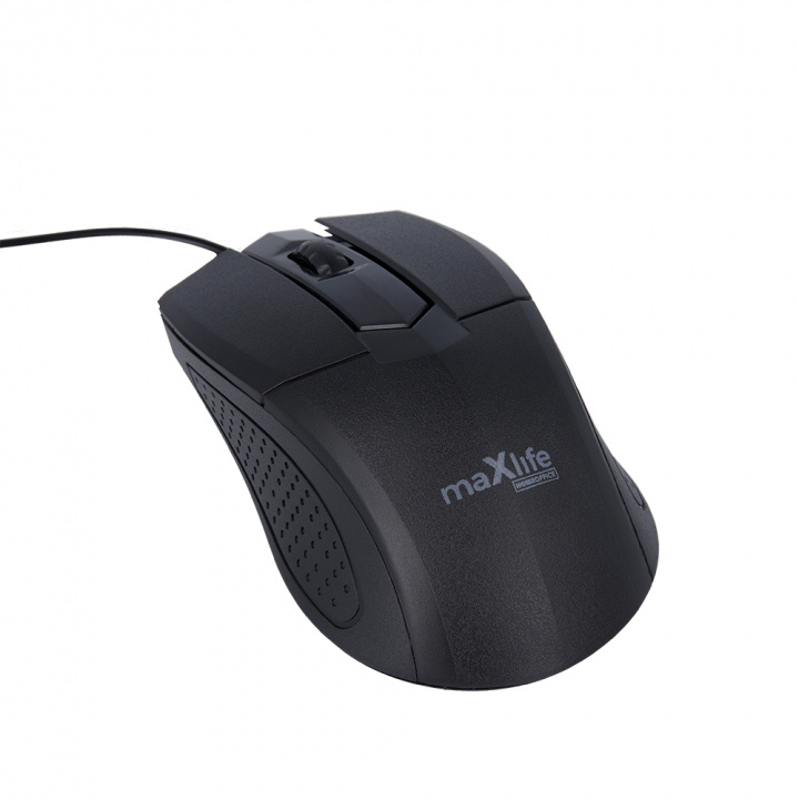 Maxlife Home Office MXHM-01 optical mouse 1000 DPI 1.2 m black in the group COMPUTERS & PERIPHERALS / Mice & Keyboards / Mice / Corded at TP E-commerce Nordic AB (38-99430)