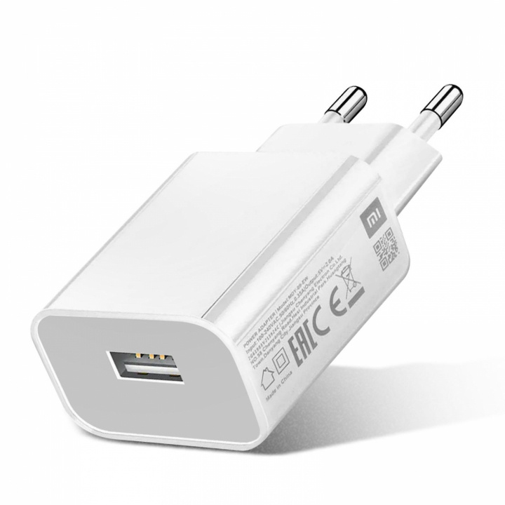 Xiaomi 2A USB Charger, White in the group SMARTPHONE & TABLETS / Chargers & Cables / Wall charger / Wall charger USB at TP E-commerce Nordic AB (38-99453)