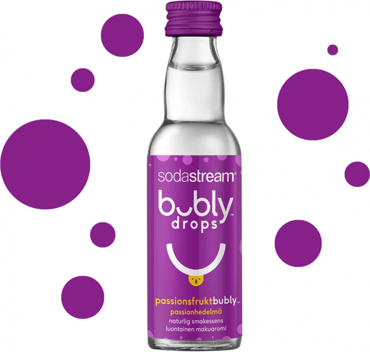 Sodastream Bubly Drops with passion fruit flavor in the group HOME, HOUSEHOLD & GARDEN / Household appliances / Water & Juice / Carbonation machines / Flavors at TP E-commerce Nordic AB (38-99585)