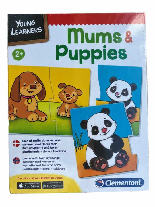 Clementoni Young Learners Mums & Puppies, Norwegian & Danish language in the group TOYS, KIDS & BABY PRODUCTS / Games / Children\'s games at TP E-commerce Nordic AB (38-99732)
