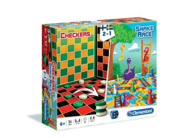 Clementoni 2 in 1 Dam & Ormar & Stegar in the group TOYS, KIDS & BABY PRODUCTS / Games / Board games at TP E-commerce Nordic AB (38-99735)