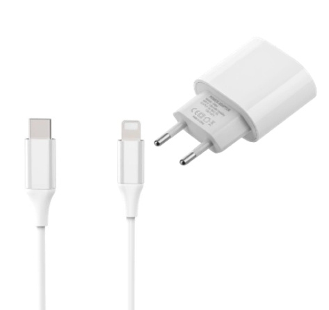 Snabbladdnings-kit 20W, lightning in the group SMARTPHONE & TABLETS / Chargers & Cables / Wall charger / Wall charger Lightning at TP E-commerce Nordic AB (38-99835)