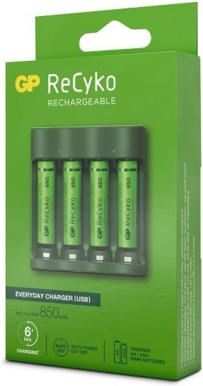 GP ReCyko batteriladdare inkl. AAA-batterier in the group HOME ELECTRONICS / Batteries & Chargers / Battery charger at TP E-commerce Nordic AB (38-99870)