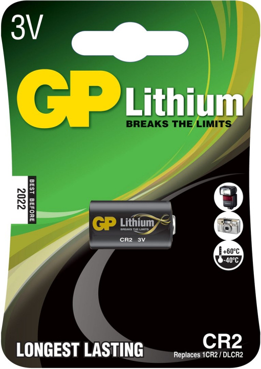 GP Lithium battery, CR2, 1-pack in the group HOME ELECTRONICS / Batteries & Chargers / Batteries / Other at TP E-commerce Nordic AB (38-99873)
