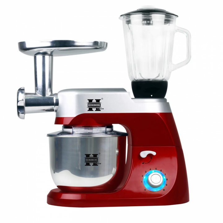 Herzberg Köksassistent 3 i 1, 800 W in the group HOME, HOUSEHOLD & GARDEN / Household appliances / Food processor & Kitchen appliances / Kitchen appliances & Accessories at TP E-commerce Nordic AB (38-99914)