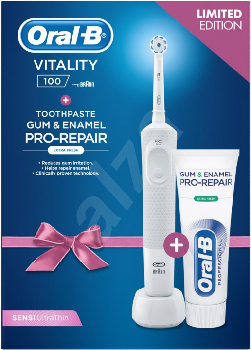 Oral-B Vitality White Sensi UltraThin, Kit in the group BEAUTY & HEALTH / Oral care / Electric toothbrushes at TP E-commerce Nordic AB (38-99922)