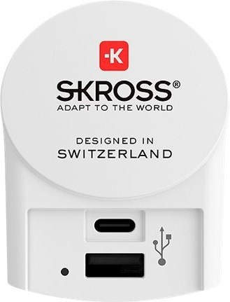 Skross Reseadapter Europa till USB-A & USB-C in the group HOME, HOUSEHOLD & GARDEN / Electricity & Lighting / Travel adapters at TP E-commerce Nordic AB (38-99961)