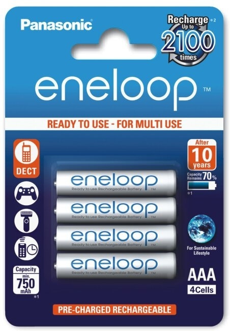 Panasonic Eneloop R03/AAA 750mAh - 4 pcs blister in the group HOME ELECTRONICS / Batteries & Chargers / Batteries / AAA at TP E-commerce Nordic AB (89-504628)
