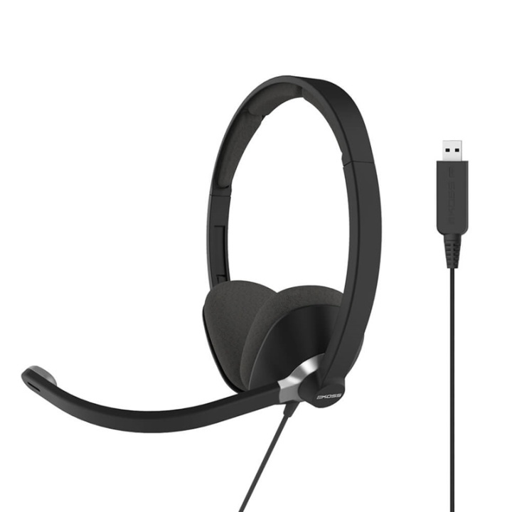 KOSS Headset CS300 On-Ear USB Black in the group COMPUTERS & PERIPHERALS / Computer accessories / Headset at TP E-commerce Nordic AB (A00212)