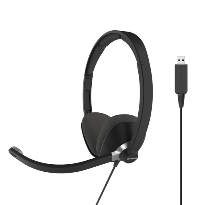 Koss Headset CS300 On-Ear USB Svart in the group COMPUTERS & PERIPHERALS / Computer accessories / Headset at TP E-commerce Nordic AB (A00212)