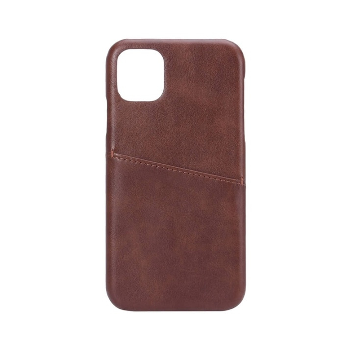 ONSALA Mobilecover Brown iPhone 11 Creditcard Pocket in the group SMARTPHONE & TABLETS / Phone cases / Apple / iPhone 11 / Cases at TP E-commerce Nordic AB (A00255)