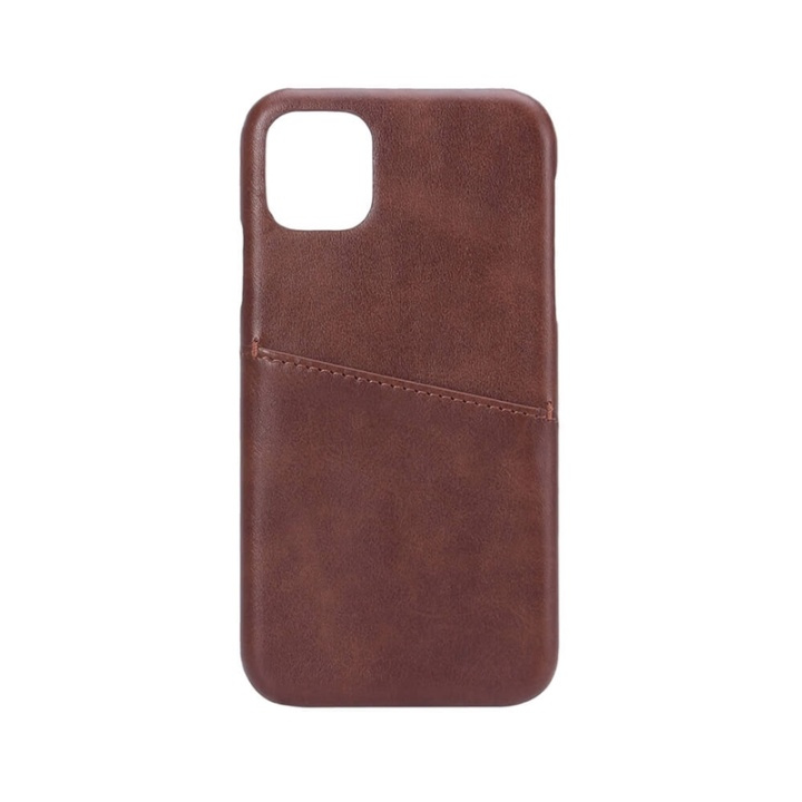 Onsala Mobilecover Brown iPhone 11 Creditcard Pocket in the group SMARTPHONE & TABLETS / Phone cases / Apple / iPhone 11 / Cases at TP E-commerce Nordic AB (A00255)