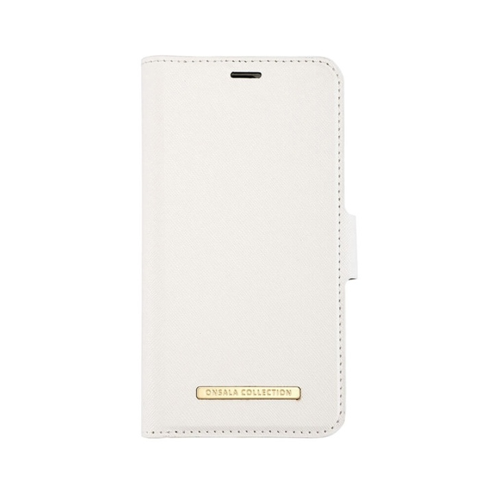 ONSALA Mobile Wallet Saffiano White iPhone 11 Pro in the group SMARTPHONE & TABLETS / Phone cases / Apple / iPhone 11 Pro / Wallet Case at TP E-commerce Nordic AB (A00293)
