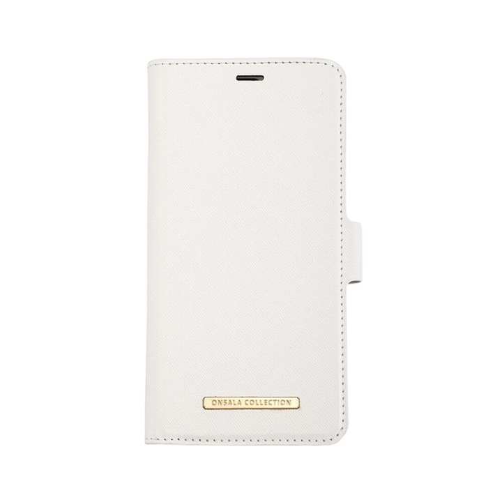 ONSALA Wallet Case Saffiano White - iPhone 11 Pro Max in the group SMARTPHONE & TABLETS / Phone cases / Apple / iPhone 11 Pro Max / Wallet Case at TP E-commerce Nordic AB (A00303)