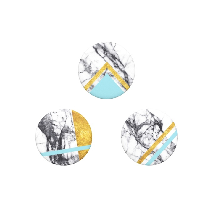 POPSOCKETS White Marble Glam Removable MINI Grip 3pack in the group SMARTPHONE & TABLETS / Other accessories / Popsockets at TP E-commerce Nordic AB (A00348)
