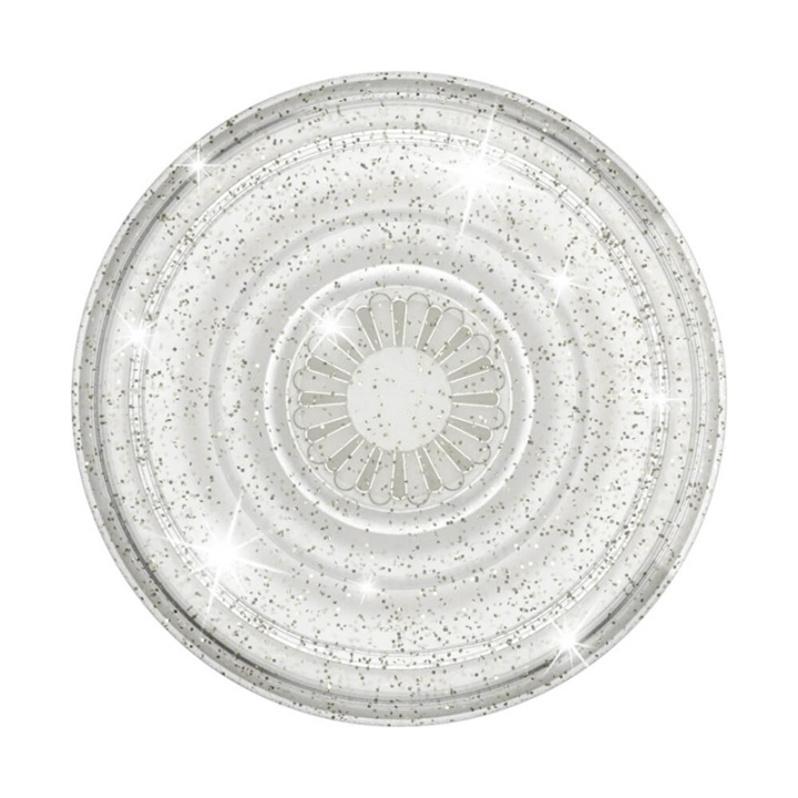 PopSockets Clear Glitter Silver Avtagbart Grip med Ställfunktion in the group SMARTPHONE & TABLETS / Other accessories / Popsockets at TP E-commerce Nordic AB (A00372)