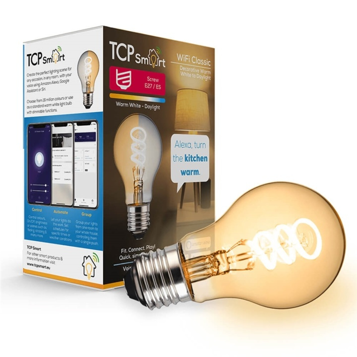TCP SMART WIFI LED-lampa Classic Twist+CCT ES/E27 in the group HOME, HOUSEHOLD & GARDEN / Smart home / Smart Lights at TP E-commerce Nordic AB (A00400)