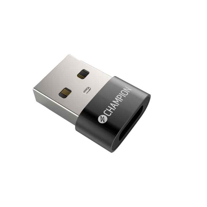 Champion Adapter USB-A to USB-C Female in the group SMARTPHONE & TABLETS / Chargers & Cables / Adapters at TP E-commerce Nordic AB (A00614)