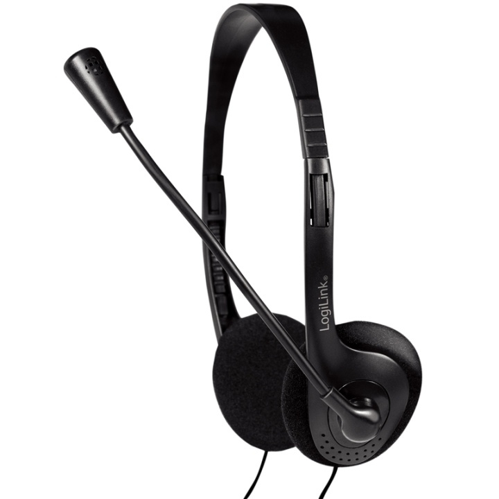 LogiLink PC-headset Stereo med mikrofon in the group COMPUTERS & PERIPHERALS / Computer accessories / Headset at TP E-commerce Nordic AB (A00833)
