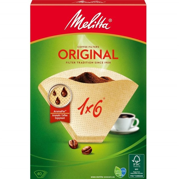 Melitta Kaffefilter 1X6 40pack (Obs 8 in the group HOME, HOUSEHOLD & GARDEN / Household appliances / Coffee makers and accessories / Filters & Accessories at TP E-commerce Nordic AB (A00878)