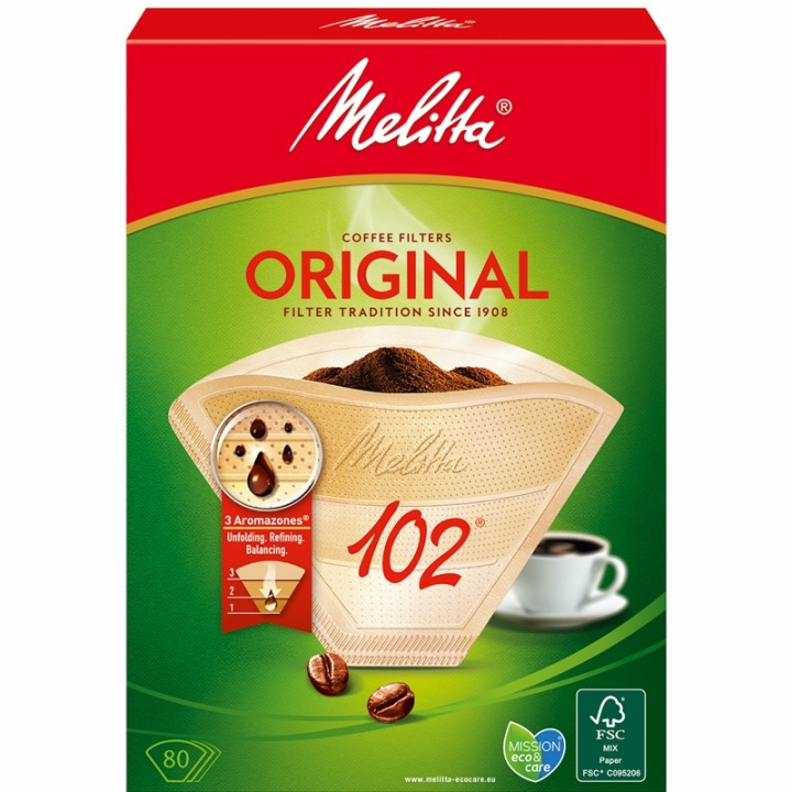 Melitta Kaffefilter 102 80pack (Obs 9s in the group HOME, HOUSEHOLD & GARDEN / Household appliances / Coffee makers and accessories / Filters & Accessories at TP E-commerce Nordic AB (A00880)