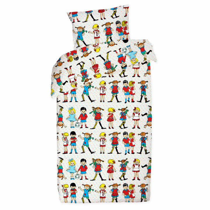 Pippi Långstrump Bäddset Pippi med vänner in the group TOYS, KIDS & BABY PRODUCTS / Children\'s textiles / Bedding / Bedsets for Juniors at TP E-commerce Nordic AB (A00938)