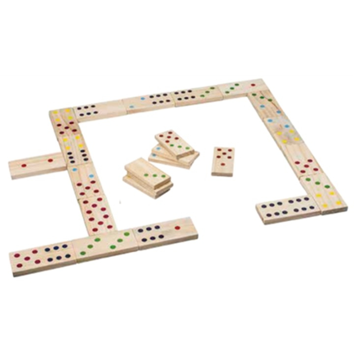 Spring Summer Wooden Domino 28 pcs in the group TOYS, KIDS & BABY PRODUCTS / Outdoor toys / Garden toys at TP E-commerce Nordic AB (A01041)
