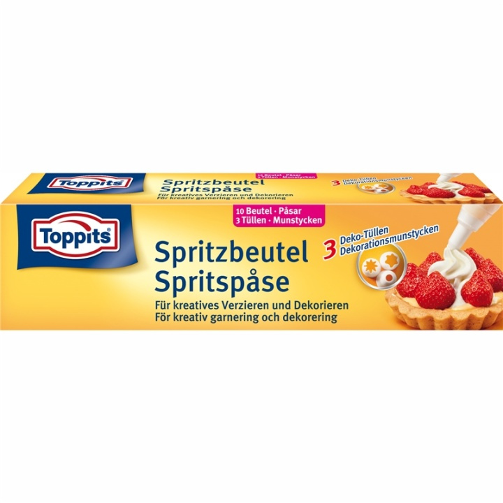 Toppits Spritspåsar 10st (Obs 12st D in the group HOME, HOUSEHOLD & GARDEN / Kitchen utensils / Other kitchen tools at TP E-commerce Nordic AB (A01101)