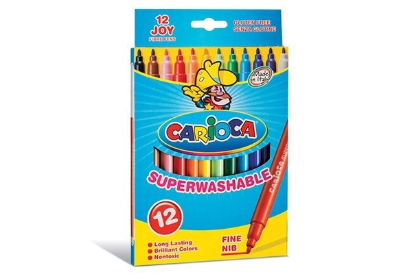 Carioca Tuschpennor med tunn spets, 12 st in the group Sport, leisure & Hobby / Hobby / Paint & Draw / Pencils, crayons & ink at TP E-commerce Nordic AB (A01193)