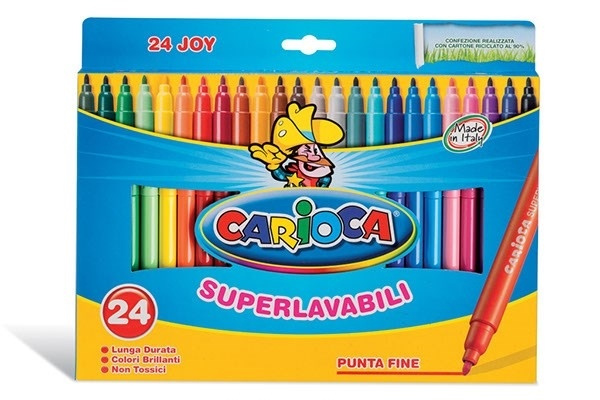 Carioca Tuschpennor med tunn spets, 24 st in the group Sport, leisure & Hobby / Hobby / Paint & Draw / Pencils, crayons & ink at TP E-commerce Nordic AB (A01194)