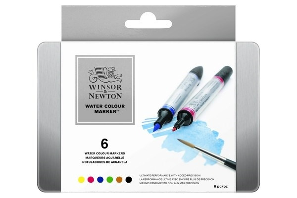 Winsor Watercolour Marker 6st in the group Sport, leisure & Hobby / Hobby / Paint & Draw / Pencils, crayons & ink at TP E-commerce Nordic AB (A01210)