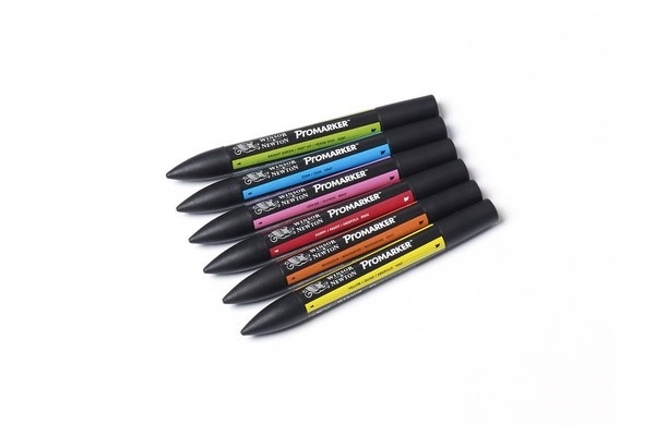 Winsor Promarker 6st, Vibrant Tones in the group Sport, leisure & Hobby / Hobby / Paint & Draw / Pencils, crayons & ink at TP E-commerce Nordic AB (A01214)