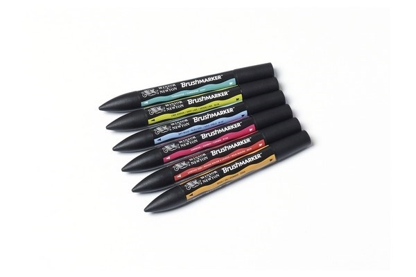 Winsor Brushmarker 6st, Mid Tones in the group Sport, leisure & Hobby / Hobby / Paint & Draw / Pencils, crayons & ink at TP E-commerce Nordic AB (A01221)