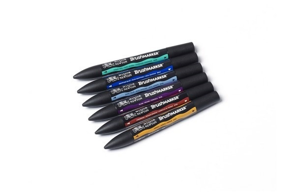 Winsor Brushmarker 6st, Rich Tones in the group Sport, leisure & Hobby / Hobby / Paint & Draw / Pencils, crayons & ink at TP E-commerce Nordic AB (A01222)