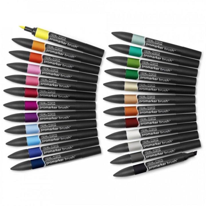 Winsor Brushmarker set 24st, Student designer in the group Sport, leisure & Hobby / Hobby / Paint & Draw / Pencils, crayons & ink at TP E-commerce Nordic AB (A01235)