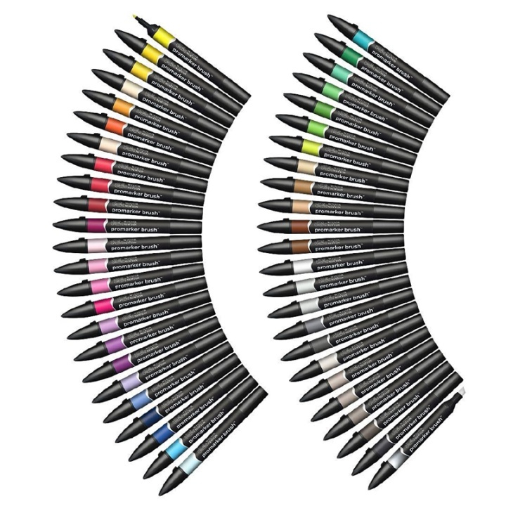 Winsor Brushmarker 48st, Essential collection in the group Sport, leisure & Hobby / Hobby / Paint & Draw / Pencils, crayons & ink at TP E-commerce Nordic AB (A01236)