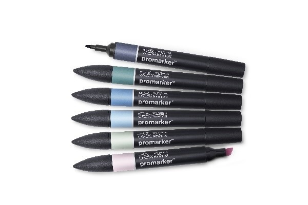Winsor Promarker set 6st, Skycape 1 in the group Sport, leisure & Hobby / Hobby / Paint & Draw / Pencils, crayons & ink at TP E-commerce Nordic AB (A01239)
