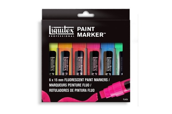 Liquitex Akrylmarkör Wide Fluorescent 6st in the group Sport, leisure & Hobby / Hobby / Paint & Draw / Pencils, crayons & ink at TP E-commerce Nordic AB (A01244)