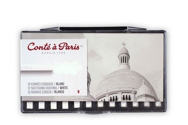 Conté à Paris Pastellkritor B, Vit in the group Sport, leisure & Hobby / Hobby / Paint & Draw / Pencils, crayons & ink at TP E-commerce Nordic AB (A01289)