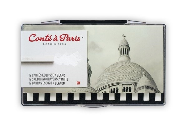 Conté à Paris Pastellkritor 2B, Vit in the group Sport, leisure & Hobby / Hobby / Paint & Draw / Pencils, crayons & ink at TP E-commerce Nordic AB (A01290)