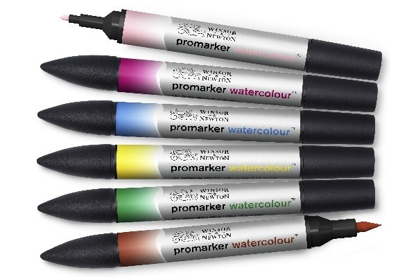 Winsor WaterColour Marker 6-pack, Floral tones set in the group Sport, leisure & Hobby / Hobby / Paint & Draw / Pencils, crayons & ink at TP E-commerce Nordic AB (A01324)