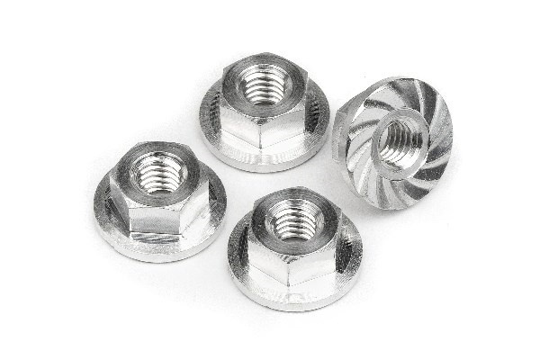 Serrated Flange Nut M4X10.8Mm (4Pcs) in the group TOYS, KIDS & BABY PRODUCTS / Radio controlled / Spare parts & Extra accessories / HPI / Screws / Mounts / Nuts at TP E-commerce Nordic AB (A02110)