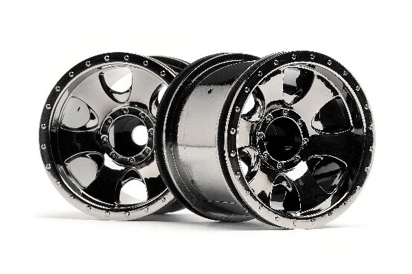 Warlock Wheel Black Chrome (2.2In/2Pcs) in the group TOYS, KIDS & BABY PRODUCTS / Radio controlled / Spare parts & Extra accessories / HPI / Rims / Offroad at TP E-commerce Nordic AB (A02154)