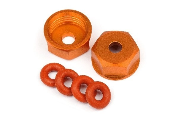 Aluminum Bottom Shock Cap (Orange/2Pcs) in the group TOYS, KIDS & BABY PRODUCTS / Radio controlled / Spare parts & Extra accessories / HPI / Spare parts & Tuning / Shock absorbers at TP E-commerce Nordic AB (A02388)