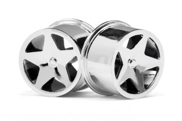 Q32 Super Star Wheel Set F/R Chrome18X10/18X14/ X4 in the group TOYS, KIDS & BABY PRODUCTS / Radio controlled / Spare parts & Extra accessories / HPI / Spare parts & Tuning / Drivelines at TP E-commerce Nordic AB (A02594)