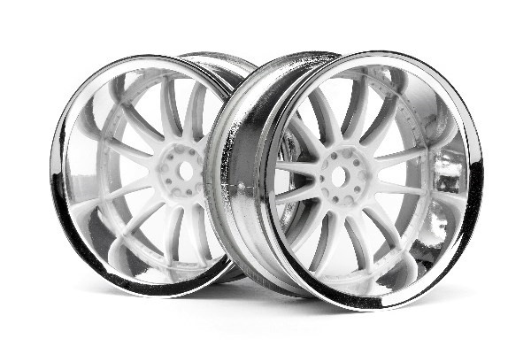 Work Xsa 02C Wheel 26Mm Chrome/White (9Mm Offset) in the group TOYS, KIDS & BABY PRODUCTS / Radio controlled / Spare parts & Extra accessories / HPI / Rims / Onroad at TP E-commerce Nordic AB (A03070)