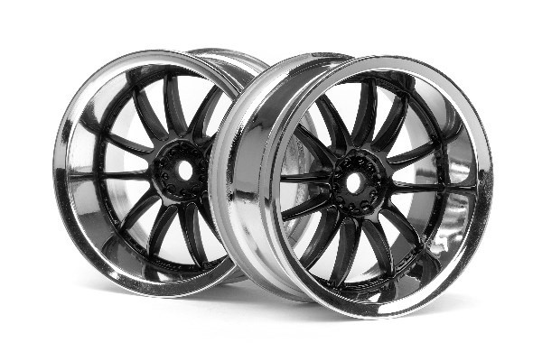 Work Xsa 02C Wheel 26Mm Chrome/Black (6Mm Offset) in the group TOYS, KIDS & BABY PRODUCTS / Radio controlled / Spare parts & Extra accessories / HPI / Rims / Onroad at TP E-commerce Nordic AB (A03072)